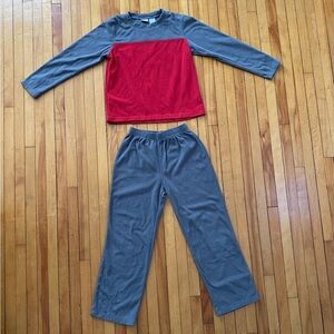 L.L. Bean Boys Fleece Set Top & Pants, Cozy Lounge/Sleepwear, M 10–12